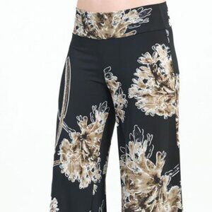 Clara Sunwoo Beige and Black Floral print pant Large